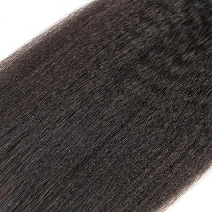 Kinky Straight Hair Bundle Unprocessed Virgin Human Hair Weaves Natural Extensions