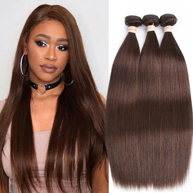 #4 Human Hair Bundle Unprocessed Virgin Human Hair Weaves Natural Extensions