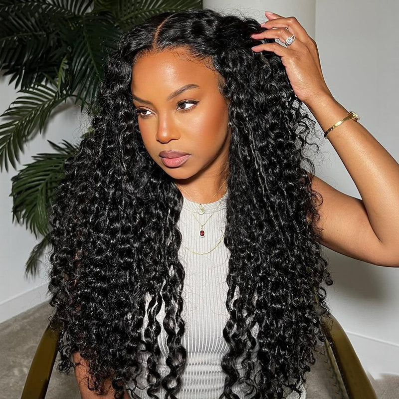 Raw Burmese Curly Wig Transparent HD Lace Frontal Wigs Burmese Curly Human Hair Wig