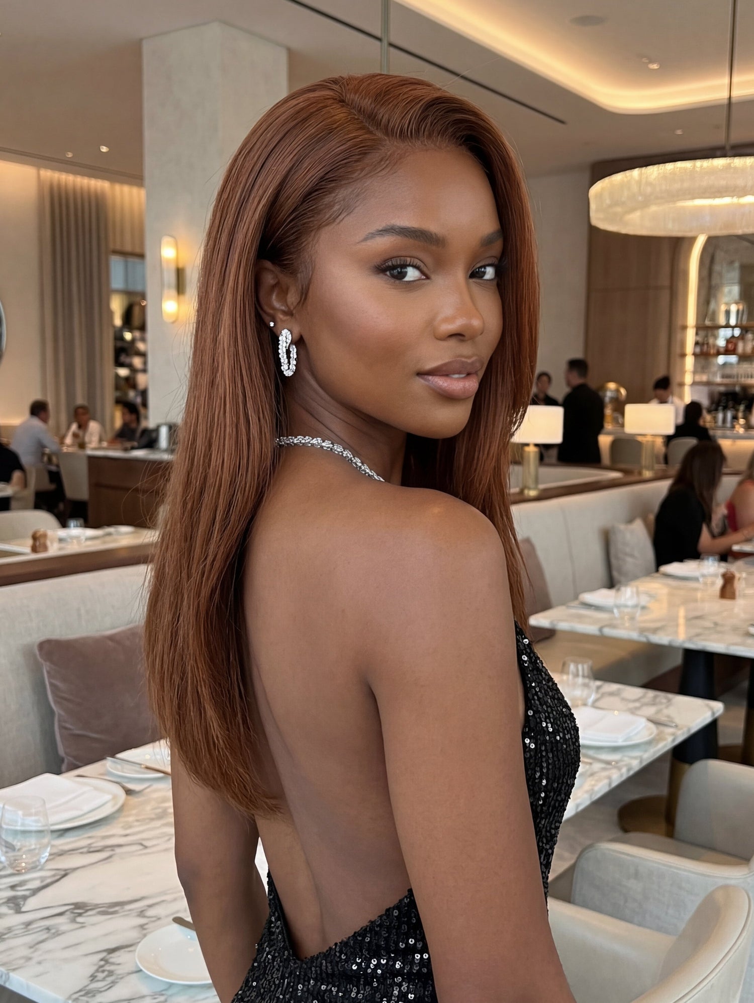 13x6 Chocolate Brown Straight Glueless Wigs