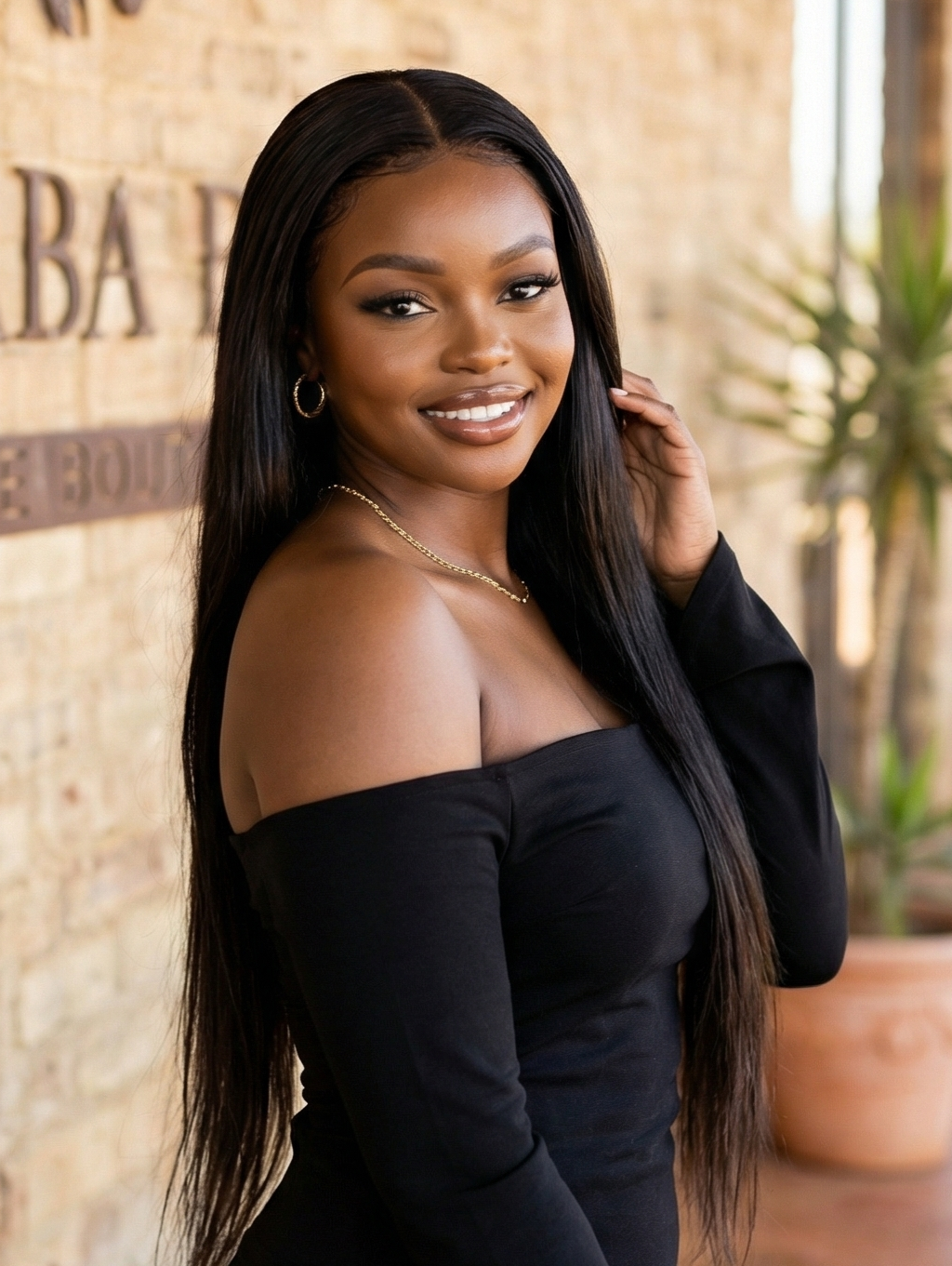 straight human hair wig
