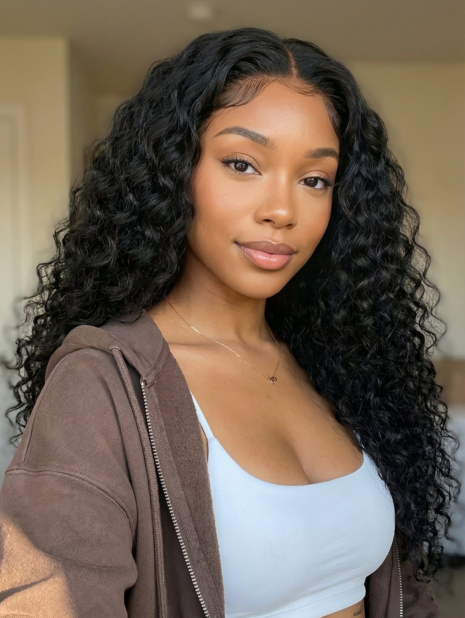Water Wave 360 Lace  Long Wig 100% Human Hair Pre-bleached & Pre-plucked & Pre-Cut Lace