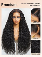 water wave human hair wigs 13x4 lace front wig | WigOutlets