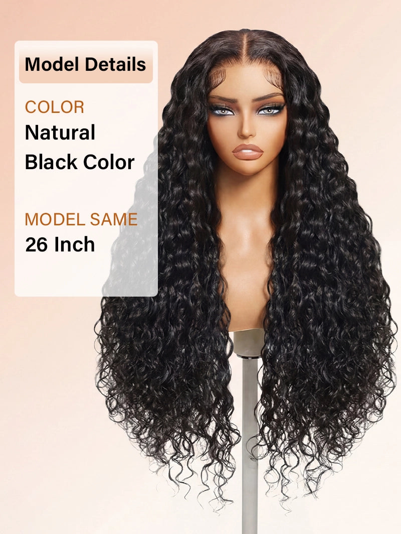 water wave human hair wigs 13x4 lace front wig | WigOutlets